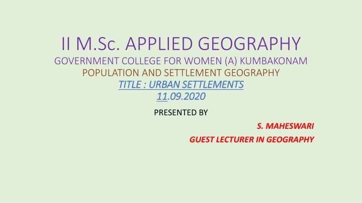 ii m sc applied geography government college