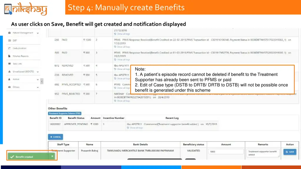 step 4 manually create benefits 3