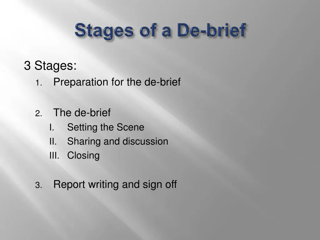 3 stages