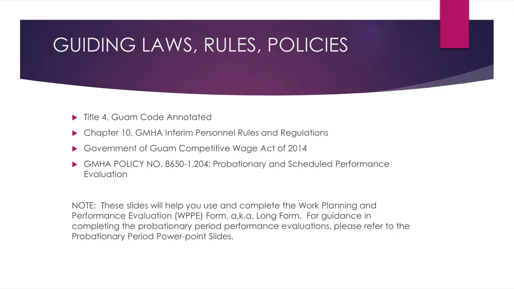 guiding laws rules policies