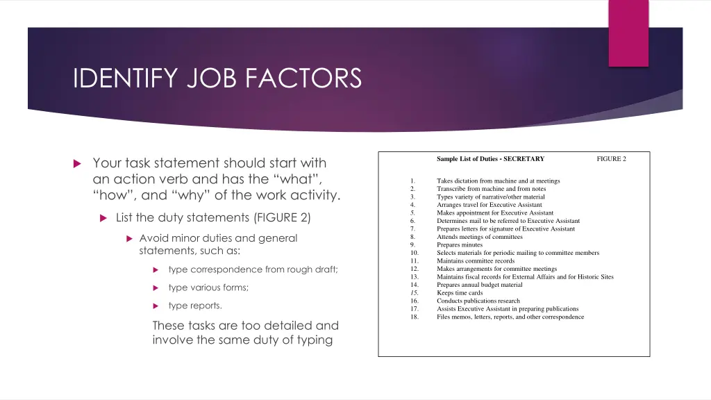 identify job factors 1