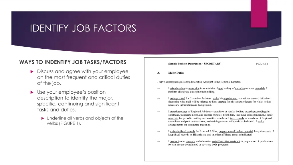 identify job factors