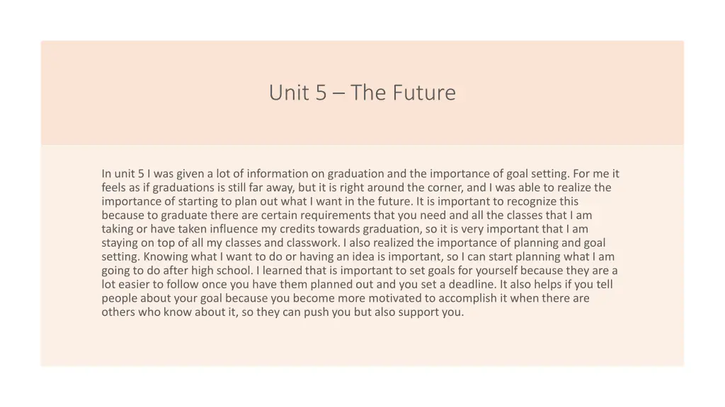 unit 5 the future