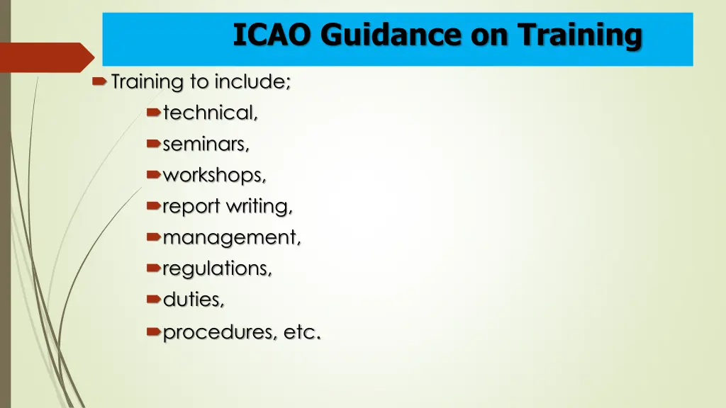 icao guidance on training 1