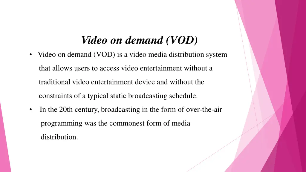 video on demand vod video on demand