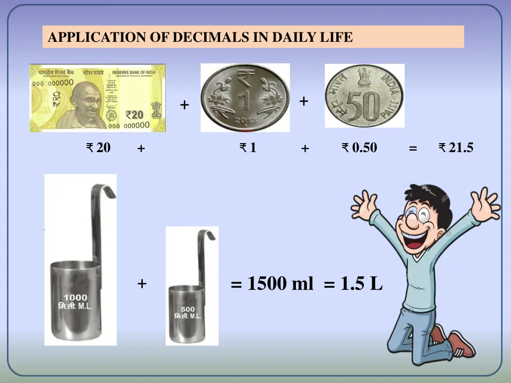 application of decimals in daily life