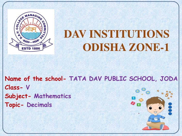 dav institutions odisha zone 1