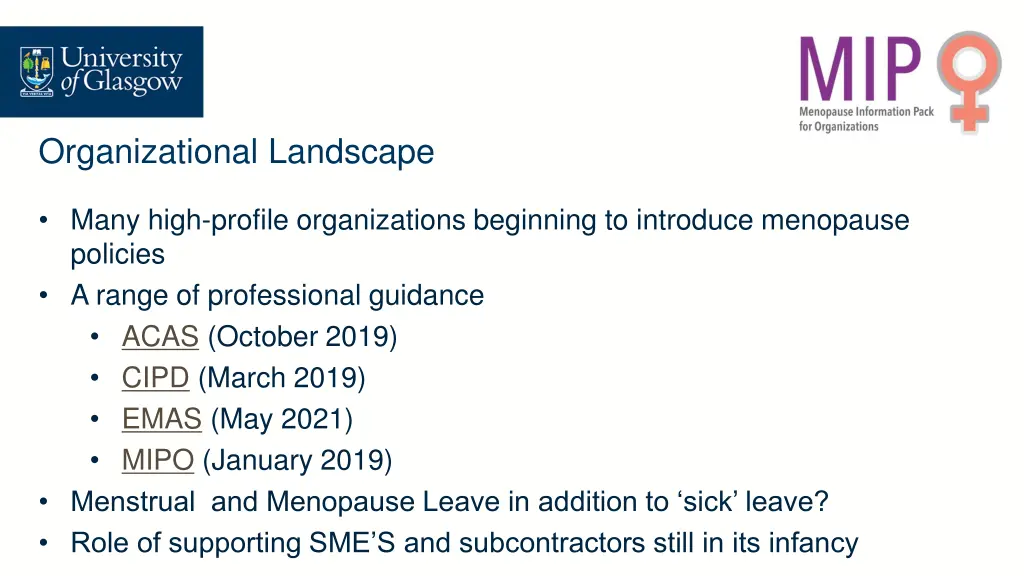 organizational landscape