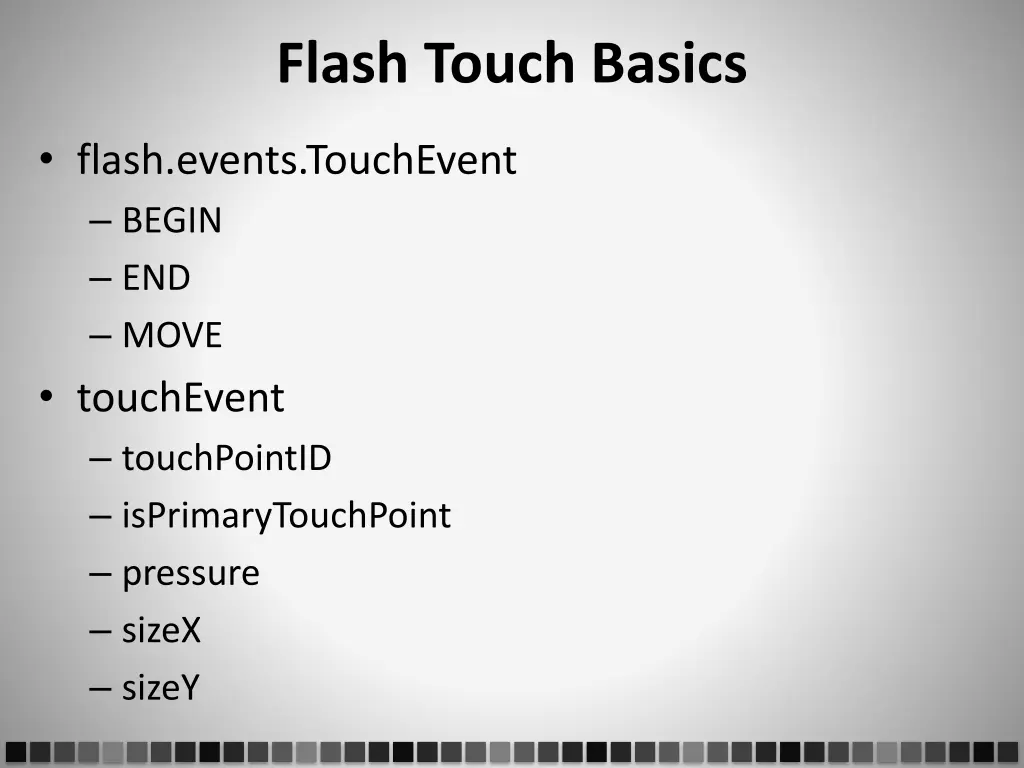 flash touch basics 1