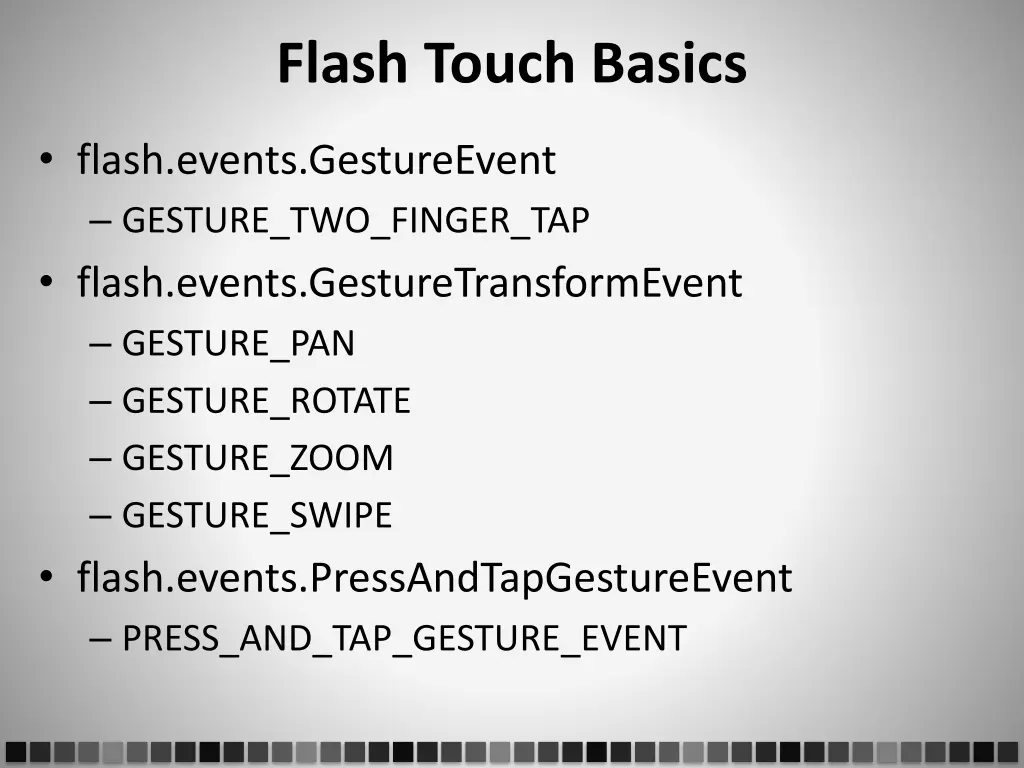 flash touch basics 2