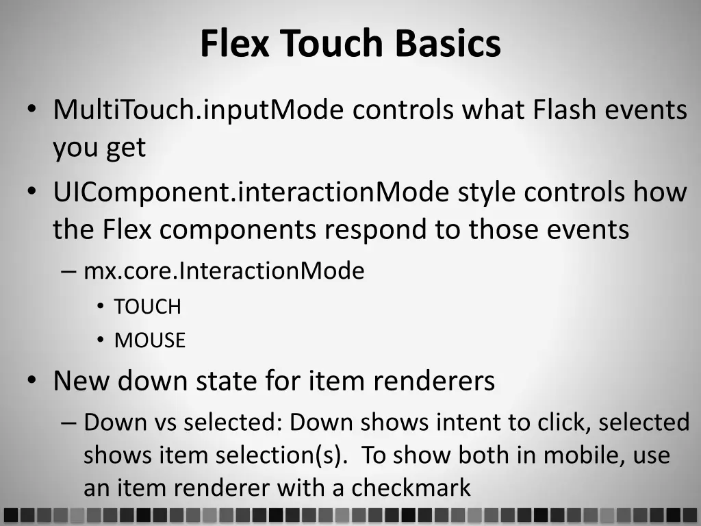 flex touch basics