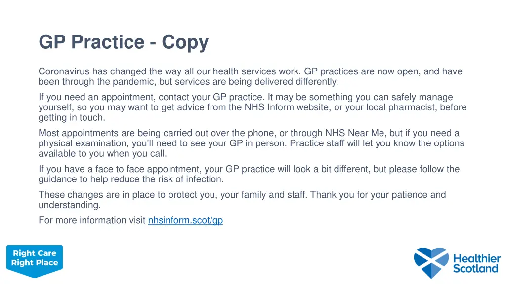 gp practice copy