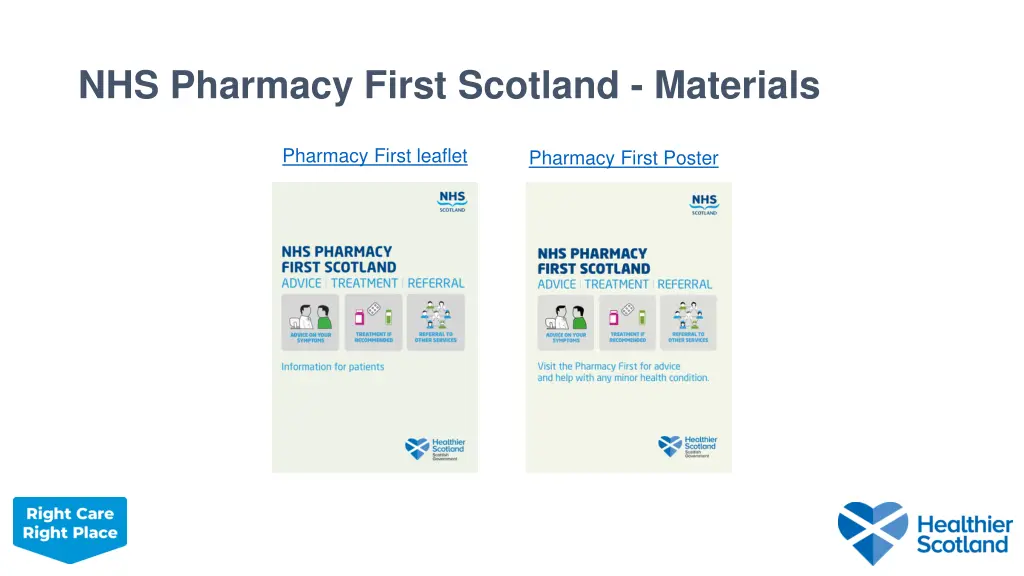 nhs pharmacy first scotland materials