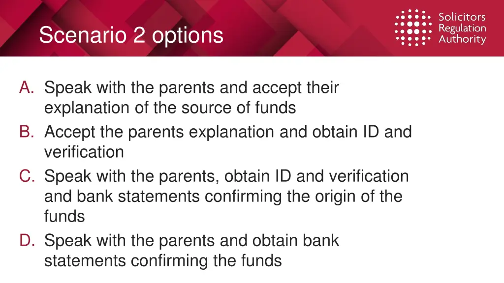 scenario 2 options