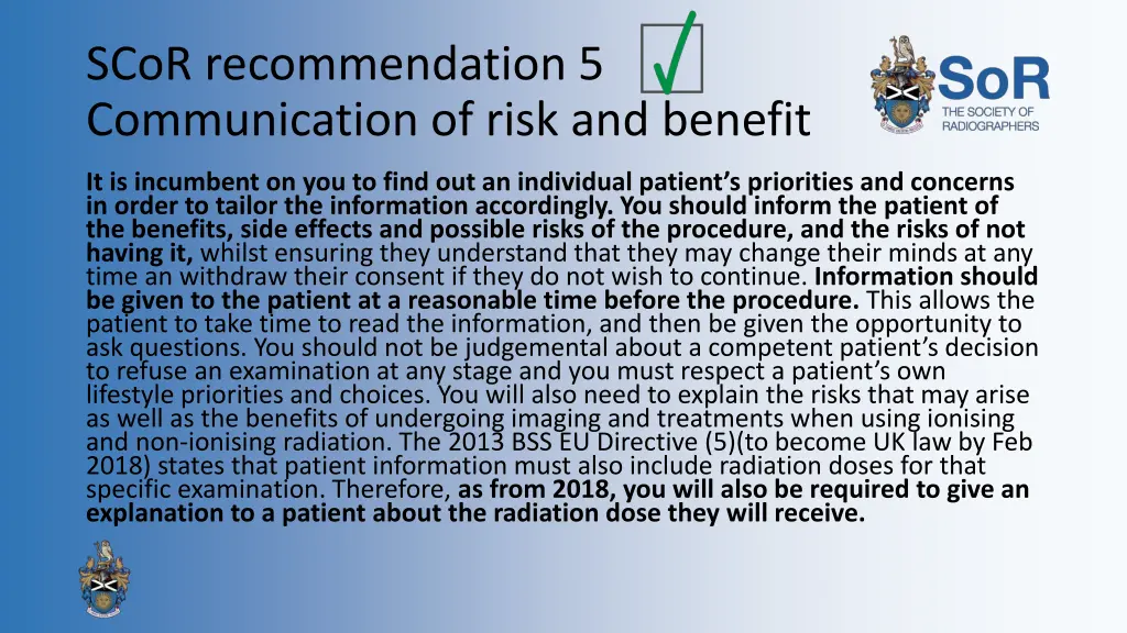 scor recommendation 5 communication of risk