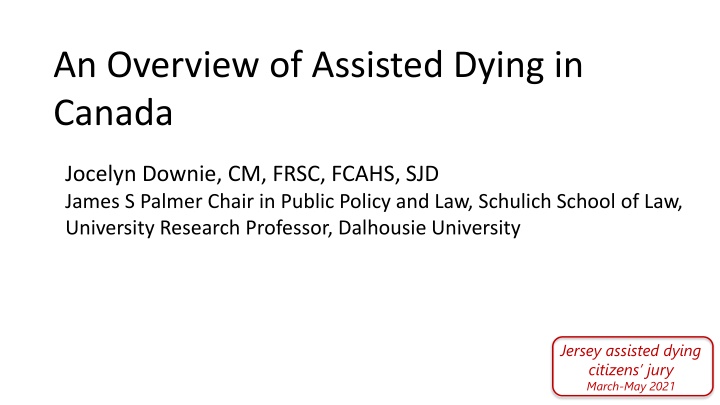 an overview of assisted dying in canada