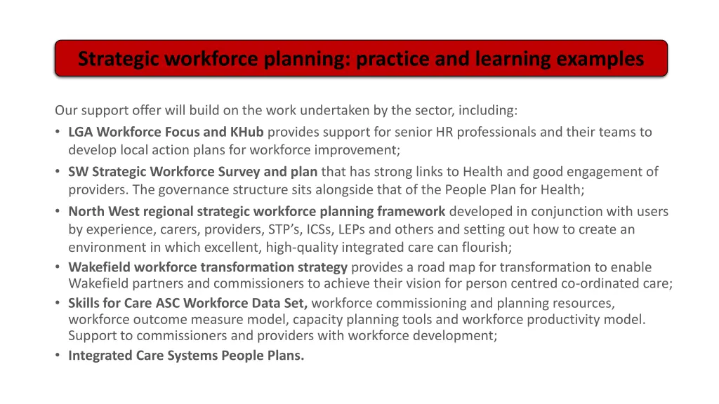 strategic workforce planning practice