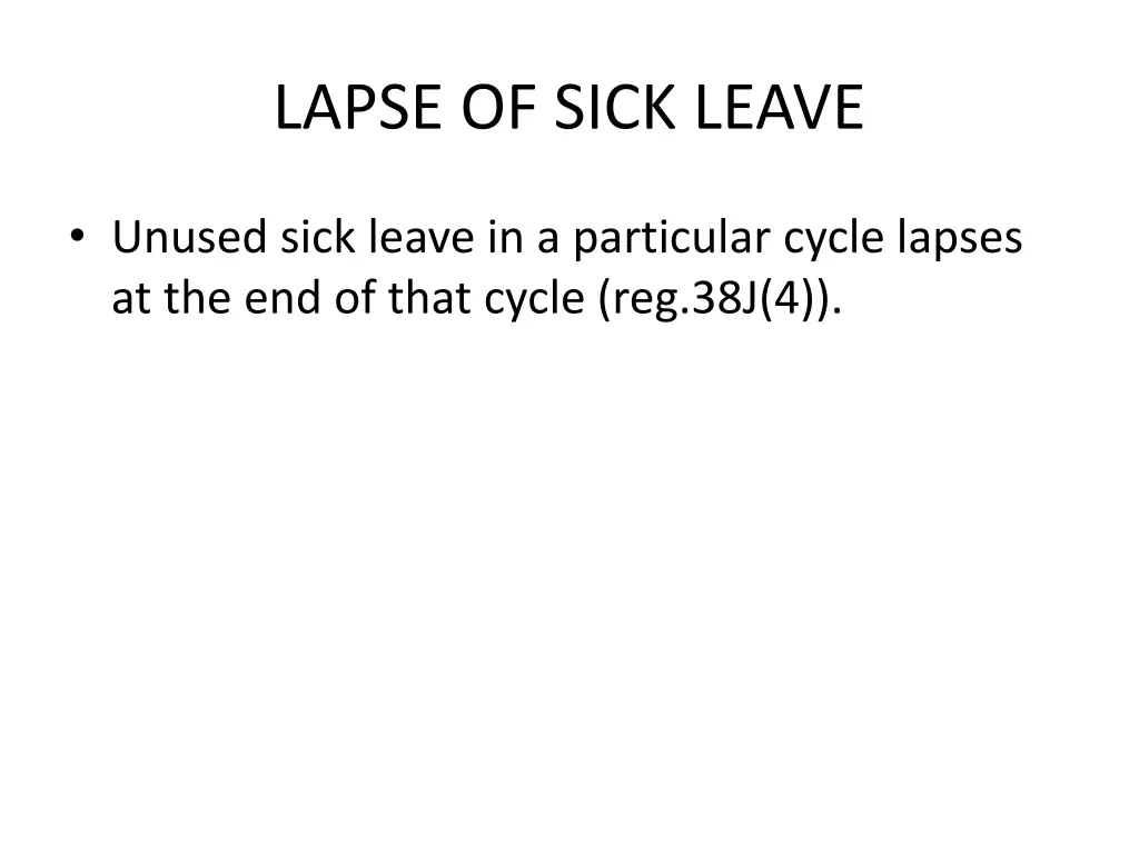 lapse of sick leave