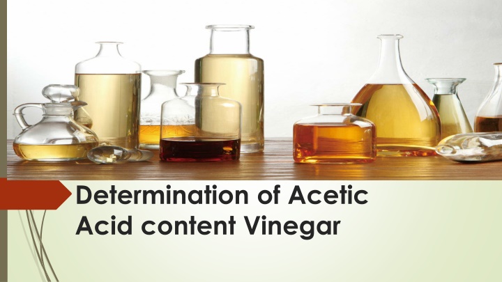 determination of acetic acid content vinegar