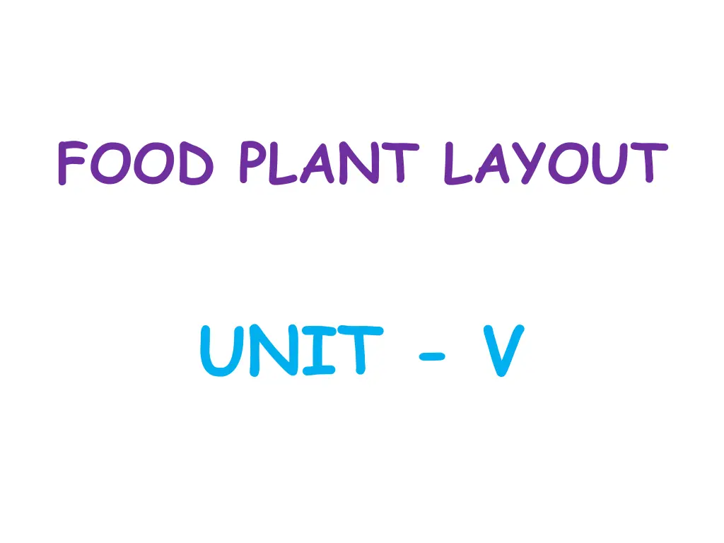 food plant layout