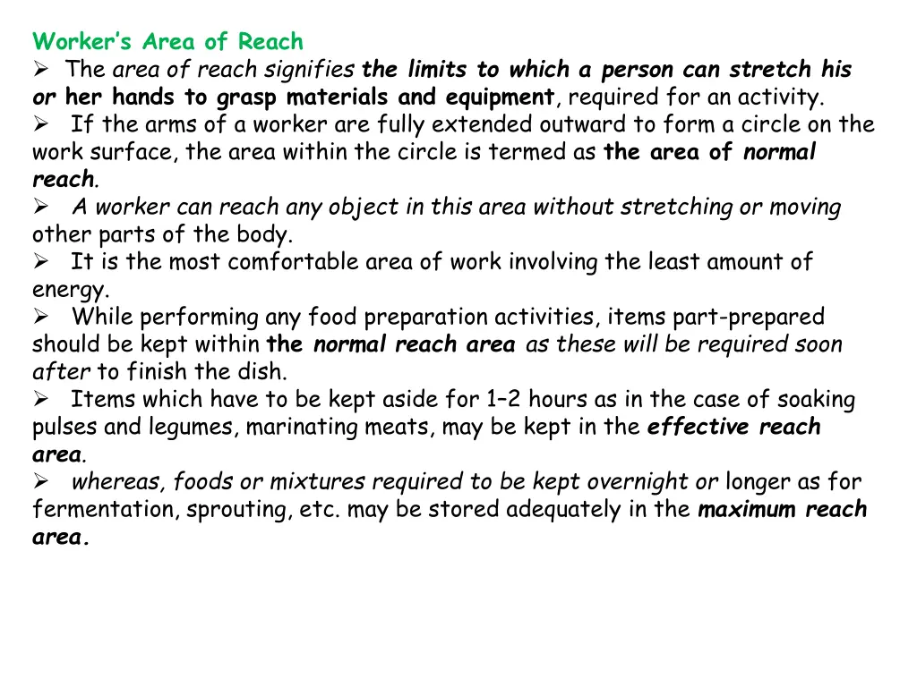 worker s area of reach the area of reach