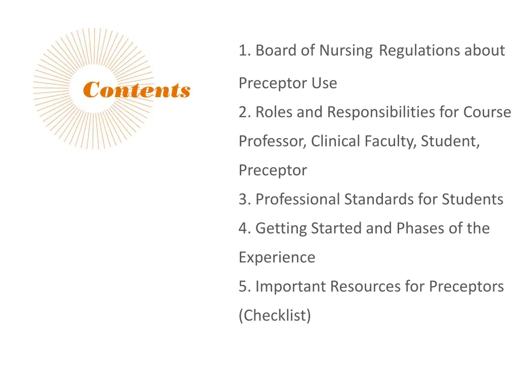 1 board of nursing regulations about preceptor use