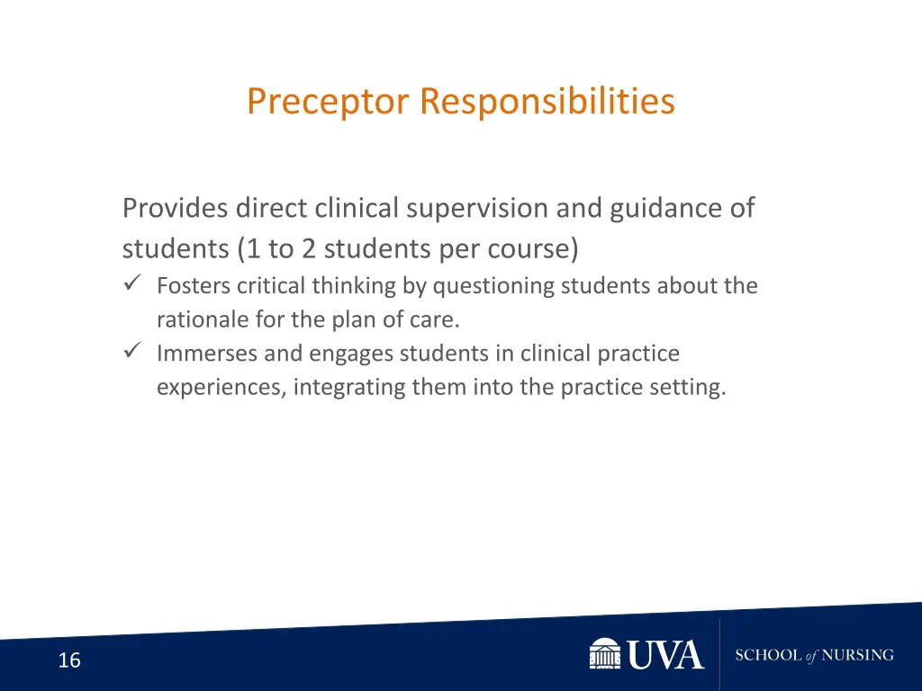 preceptor responsibilities 1