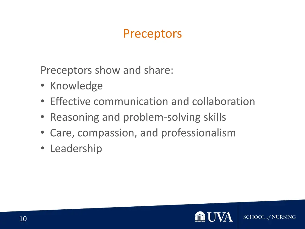 preceptors