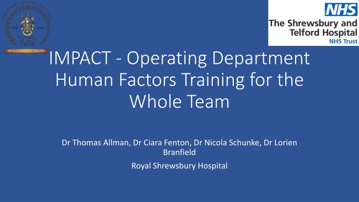 impact operating department human factors