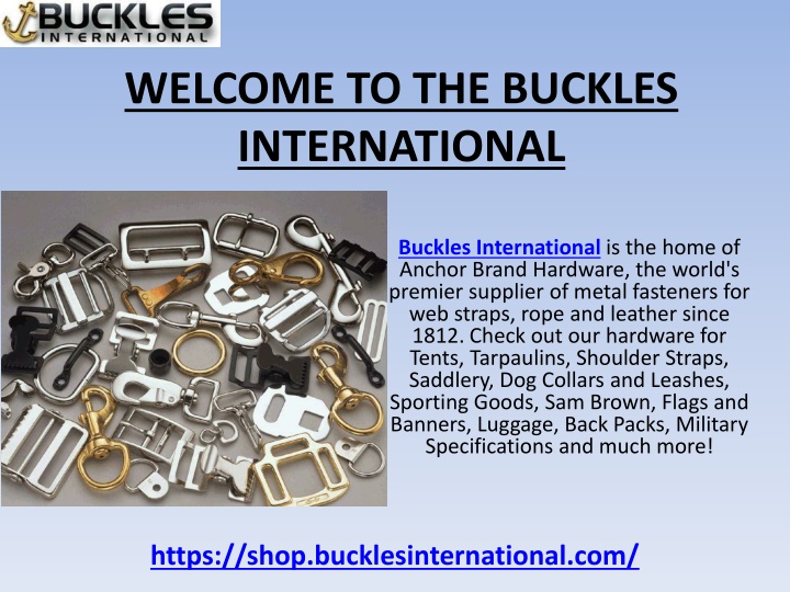 welcome to the buckles international