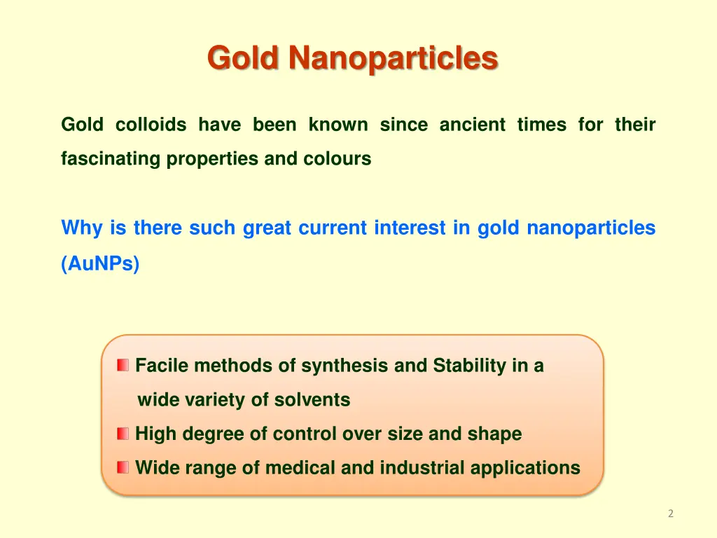 gold nanoparticles