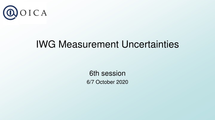 iwg measurement uncertainties