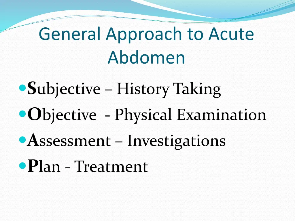 general approach to acute abdomen