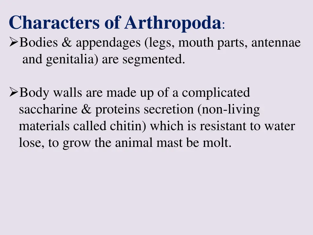 characters of arthropoda bodies appendages legs