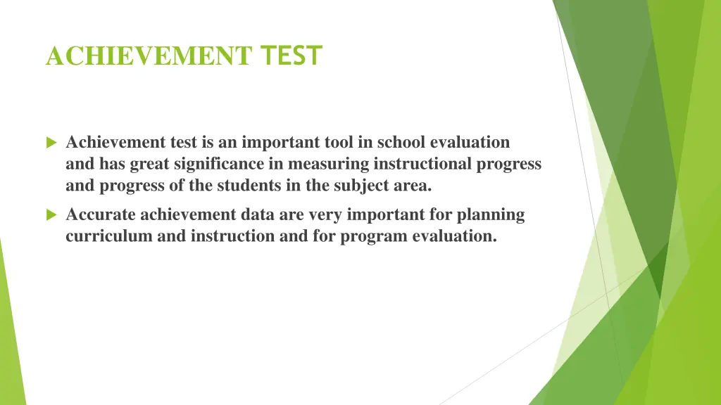 achievement test 1