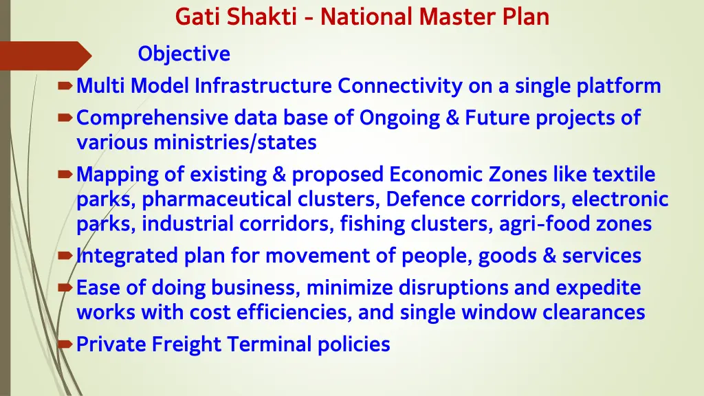 gati shakti national master plan