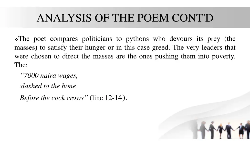 analysis of the poem cont d