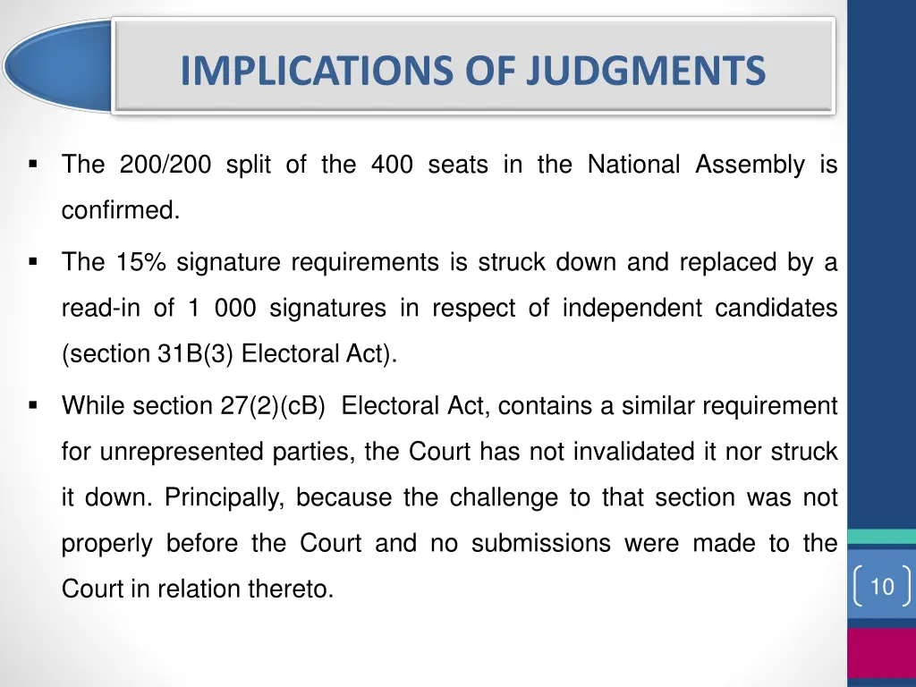 implications of judgments