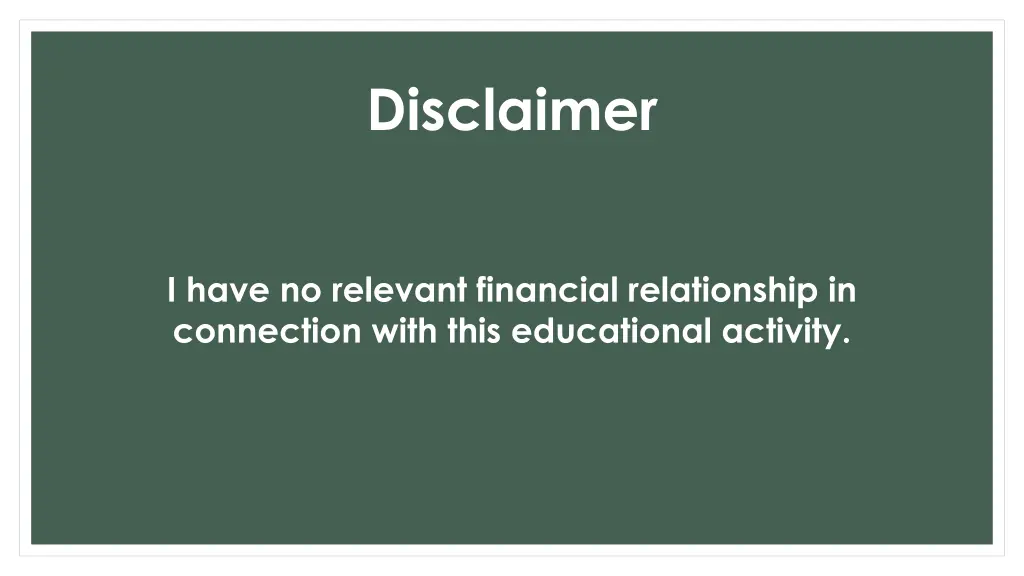 disclaimer