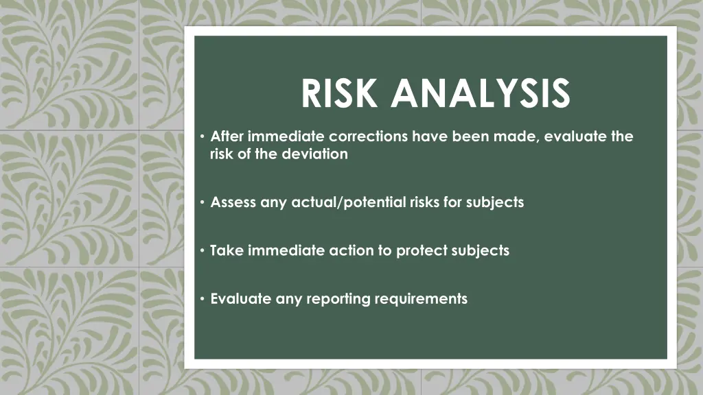 risk analysis