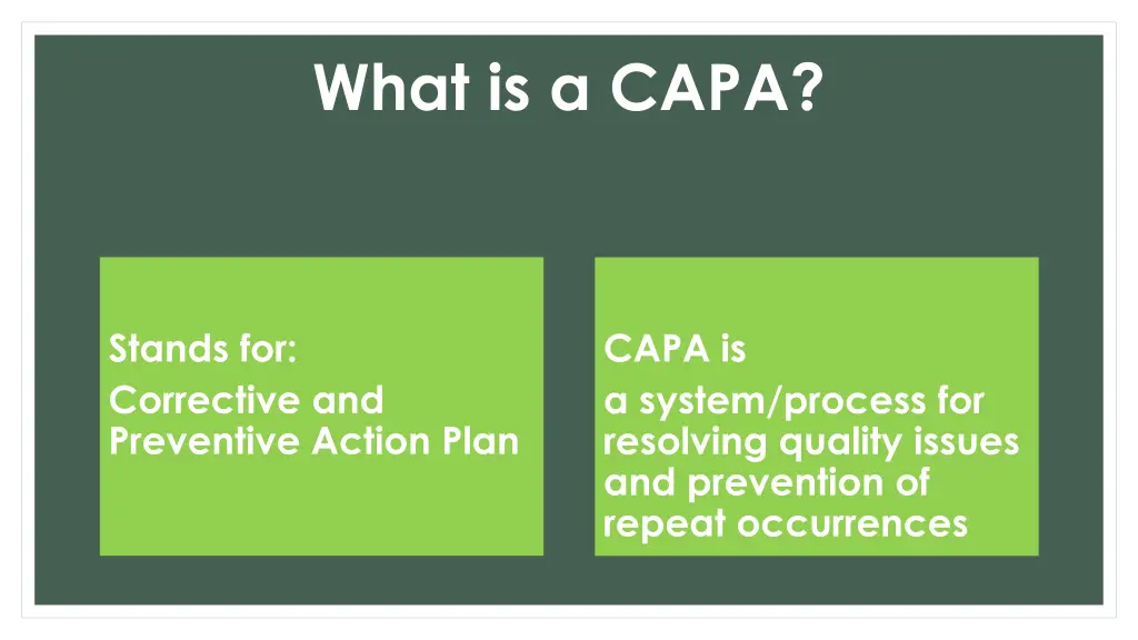 what is a capa