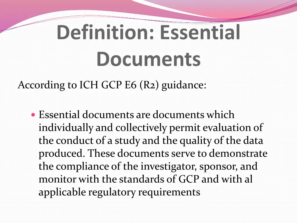 definition essential documents