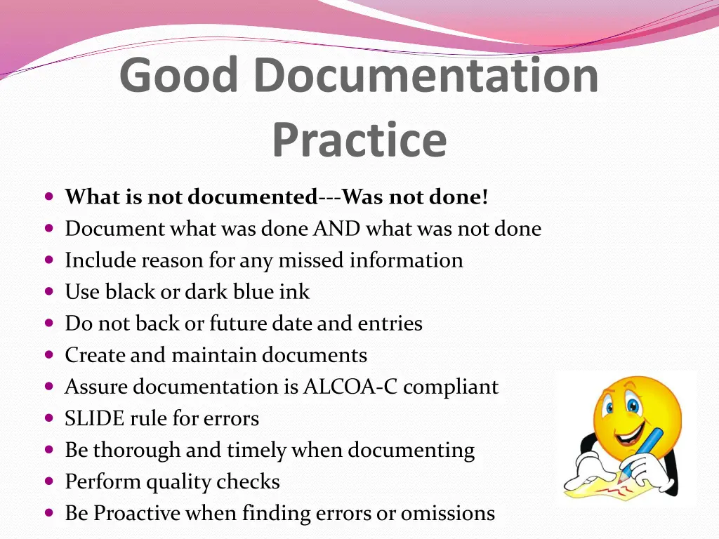 good documentation practice