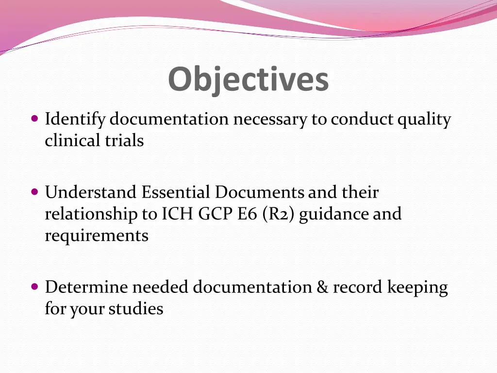 objectives