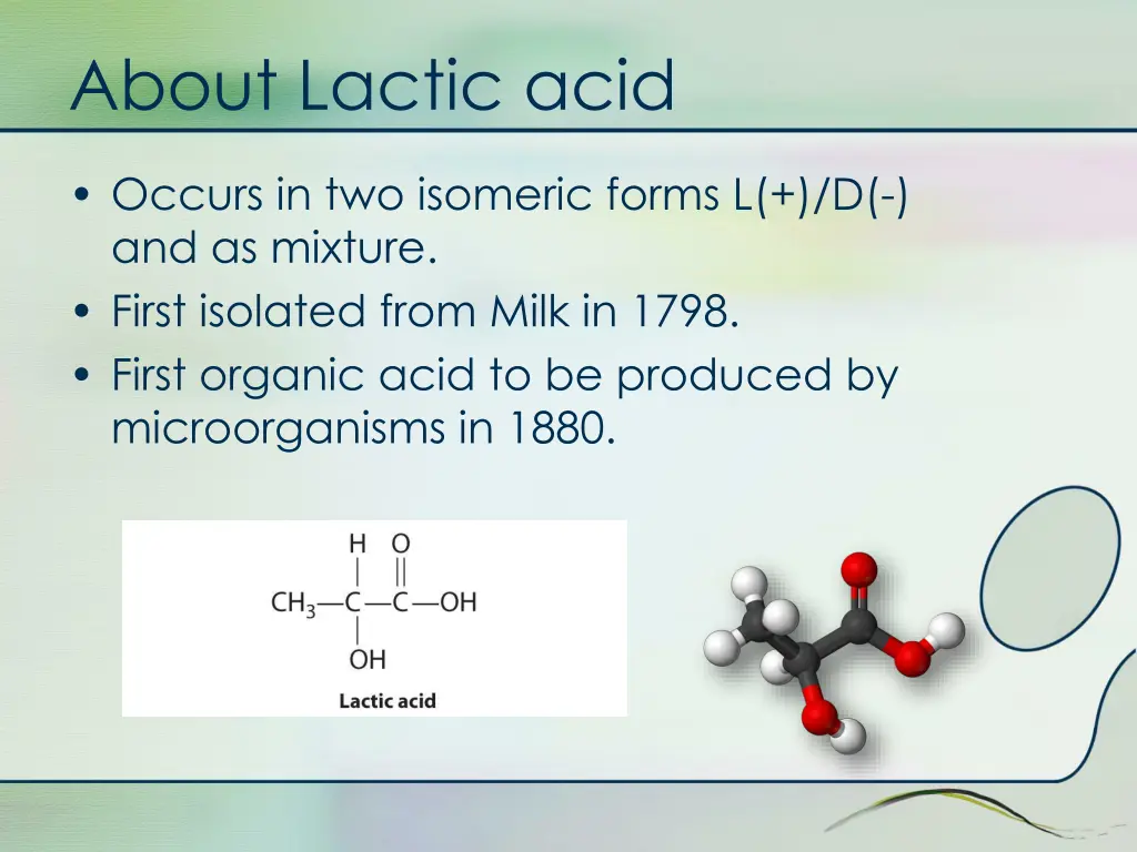 about lactic acid