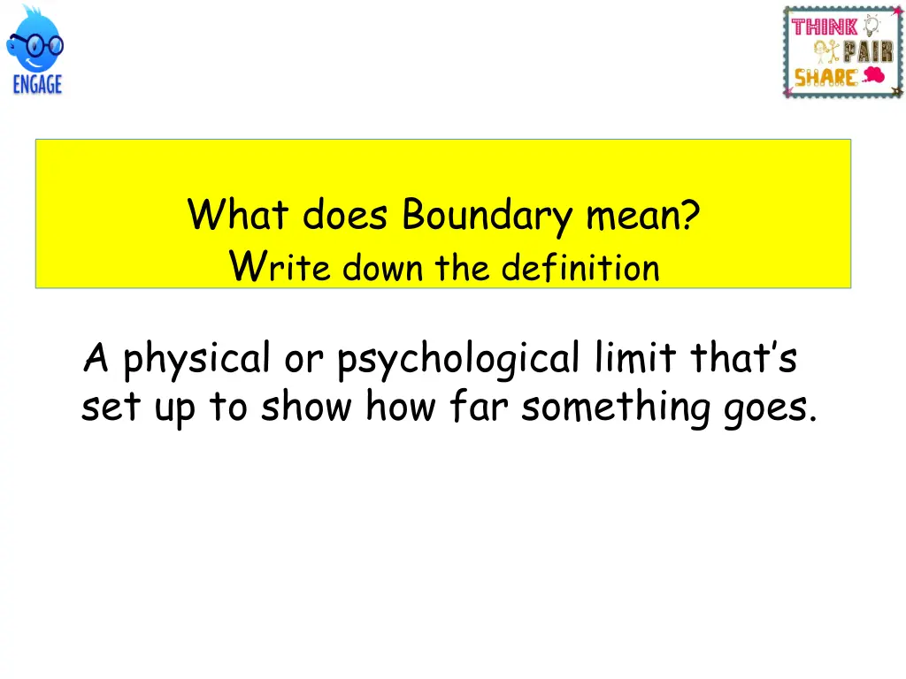 what does boundary mean w rite down the definition