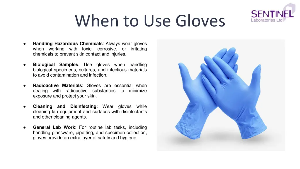 when to use gloves