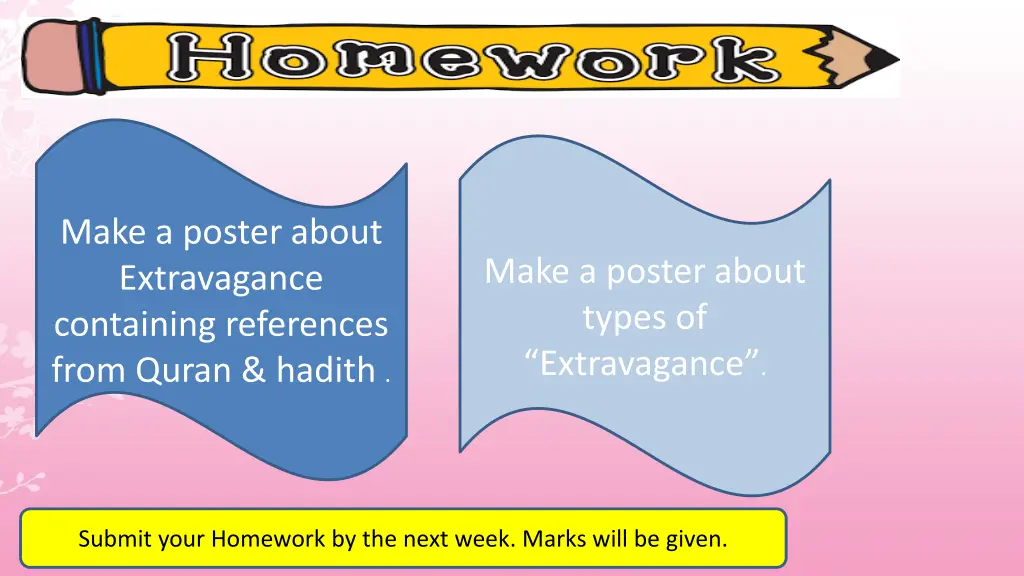 make a poster about extravagance containing