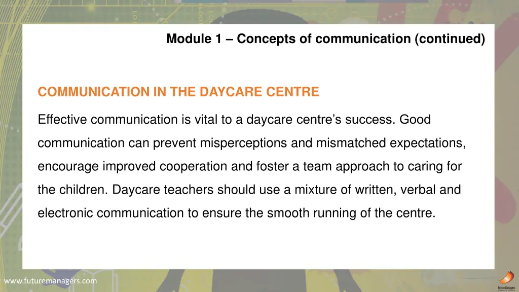 module 1 concepts of communication continued