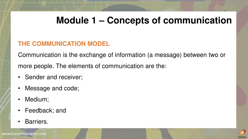 module 1 concepts of communication